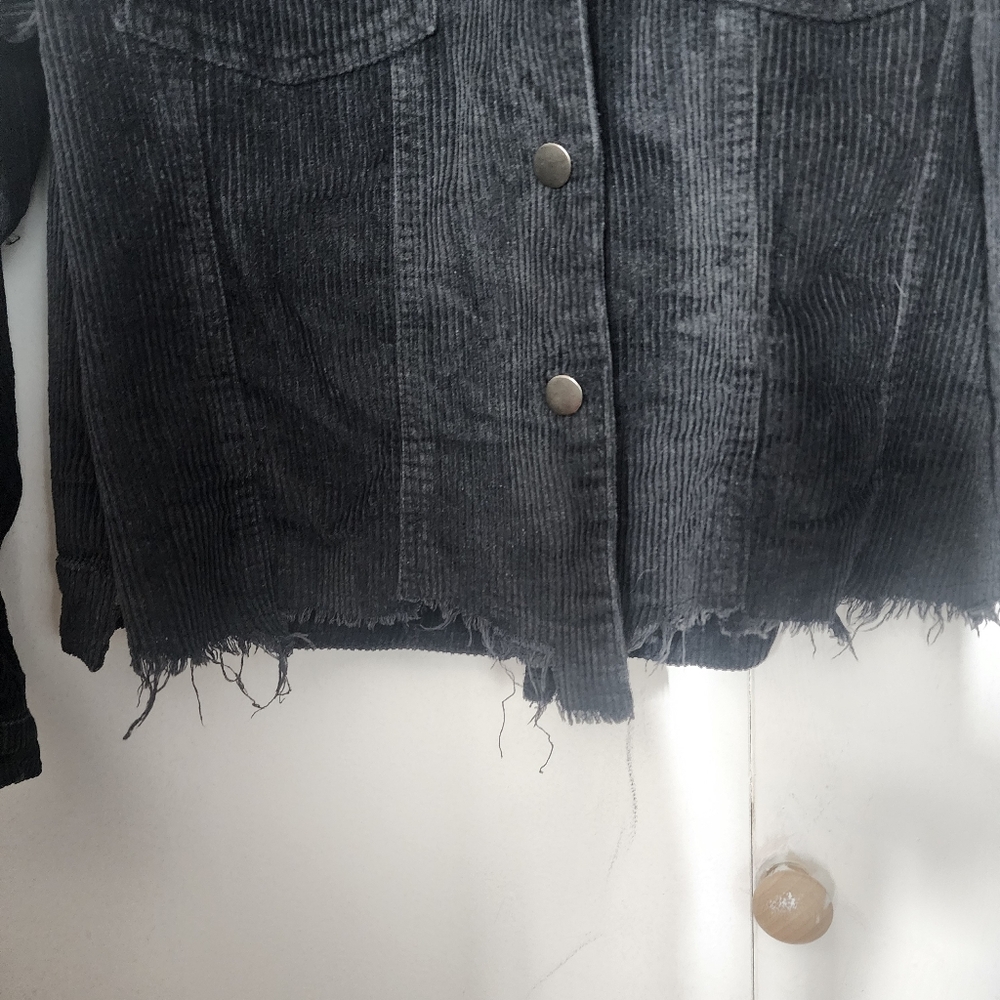 Pol Curdory Distressed Button Down Jacket Small OVERSIZE GRUNGE - Picture 4 of 4